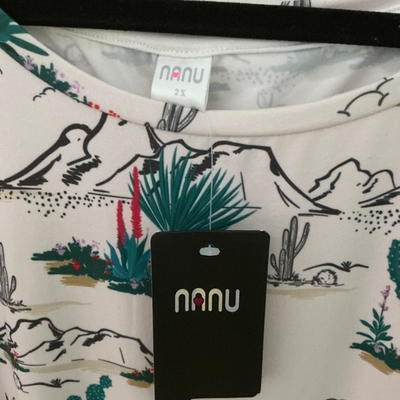 Cactus Desert Print Tie-Front Midi Dress, Size - Picture 2 of 4